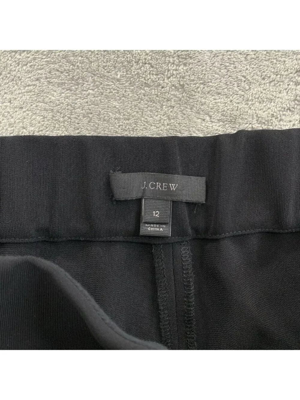 J.CREW Wide Leg Pleated Pants In Matte Crepe Womens 12 Black Polyester H2815